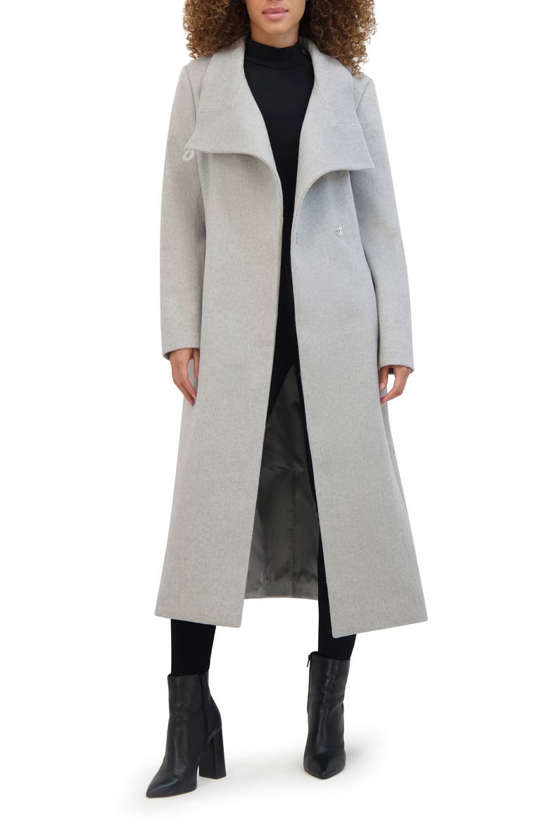 Fencer Collar Trench Coat, Main, color, LIGHT GREY