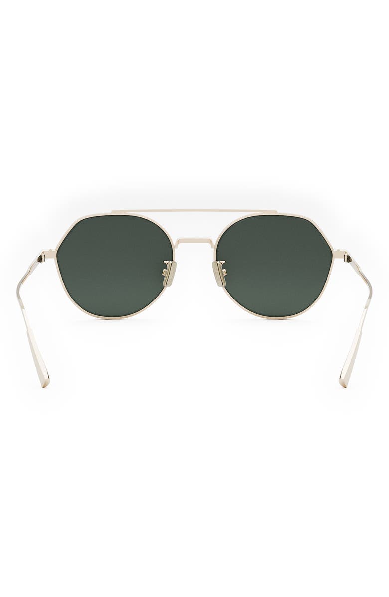 DIOR 'DiorBlacksuit R6U 54mm Geometric Sunglasses, Alternate, color, Shiny Gold Dh / Green