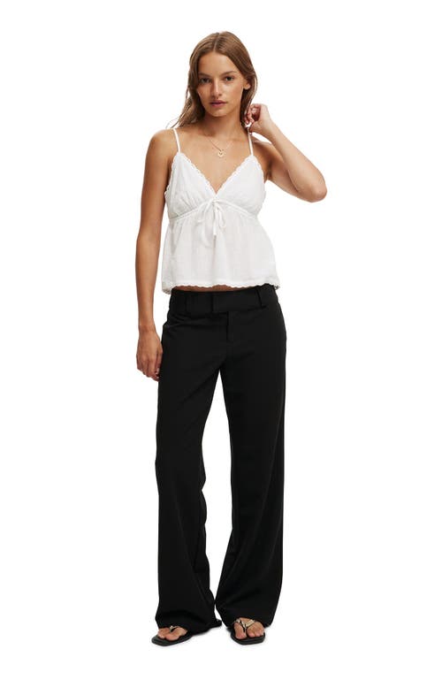 Cotton On Lola Low Rise Suiting Pant In Black
