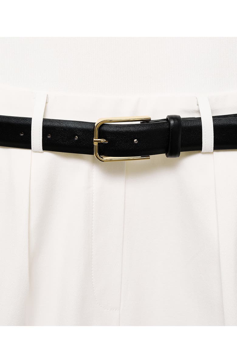 MANGO Sleeveless Belted Wide Leg Jumpsuit, Alternate, color, Off White