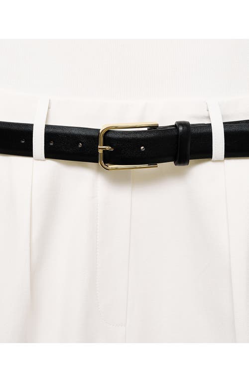 Mango Sleeveless Belted Wide Leg Jumpsuit In White