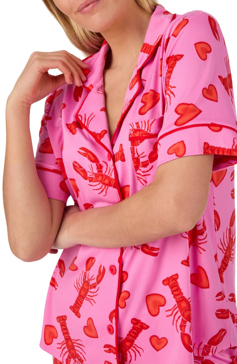Room Service Pjs Piped Print Pajamas, Alternate, color,