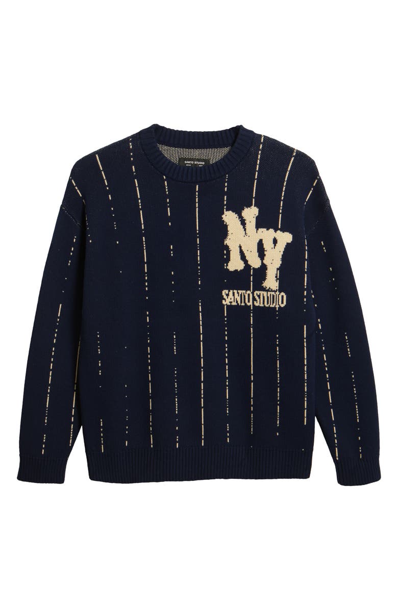 SANTO STUDIO x Cody Bellinger NY Sweater, Alternate, color, Navy