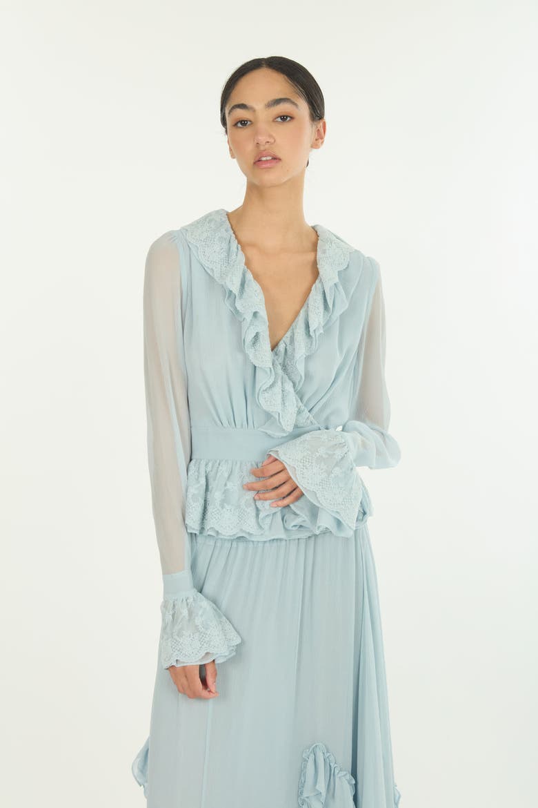 Poet Blouse, Alternate, color, Powder Blue