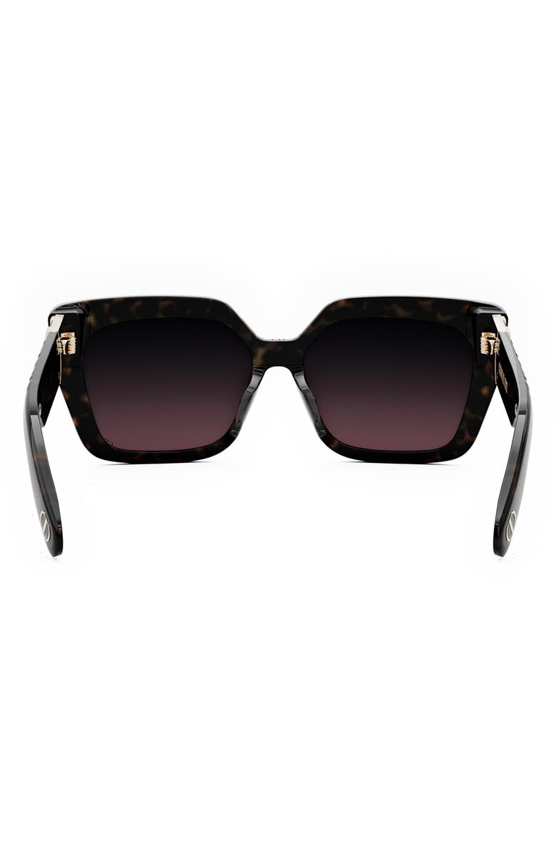 DIOR Lady 95.22 S2F 57mm Square Butterfly Sunglasses, Alternate, color, Dark Havana / Bordeaux