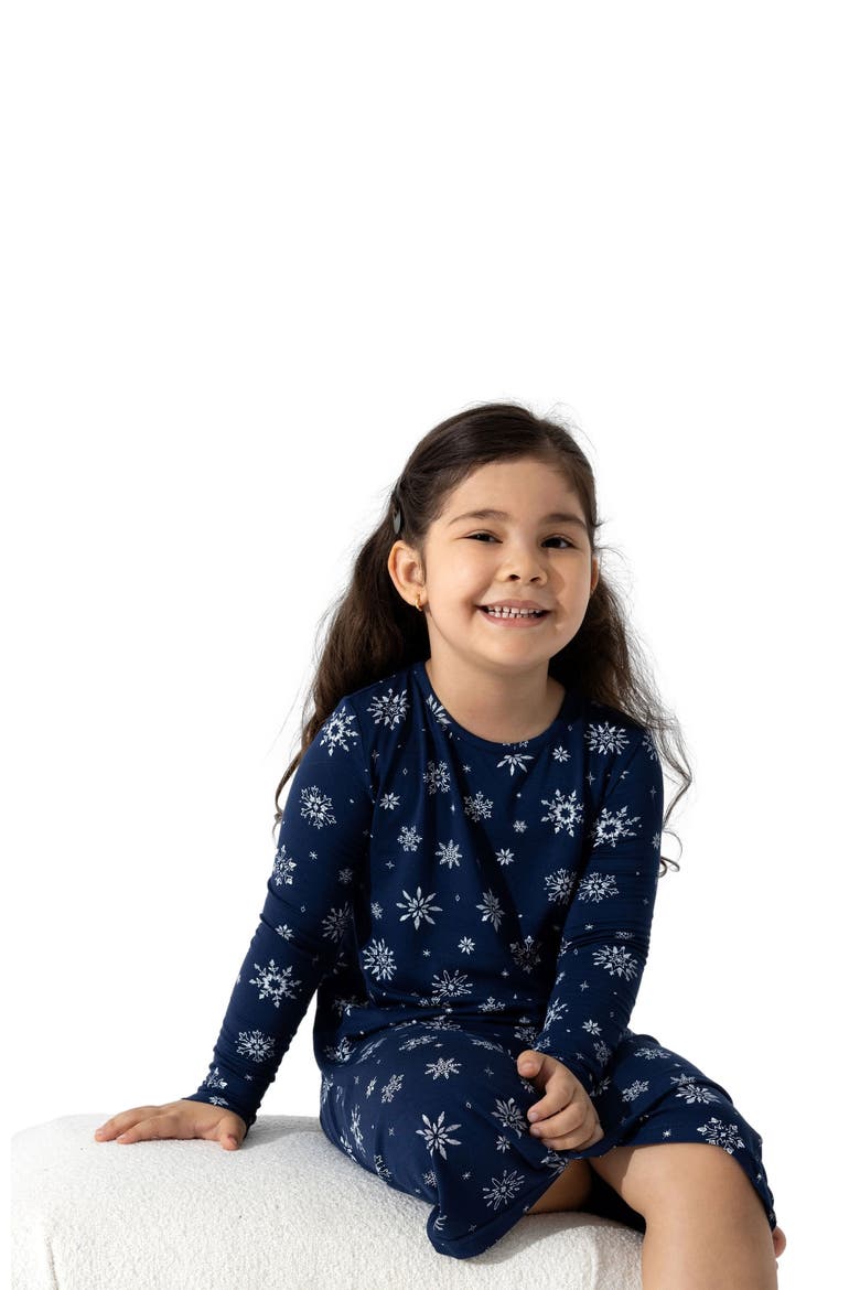 Kids' Snowflake Long Sleeve Dress, Alternate, color, Snowflake