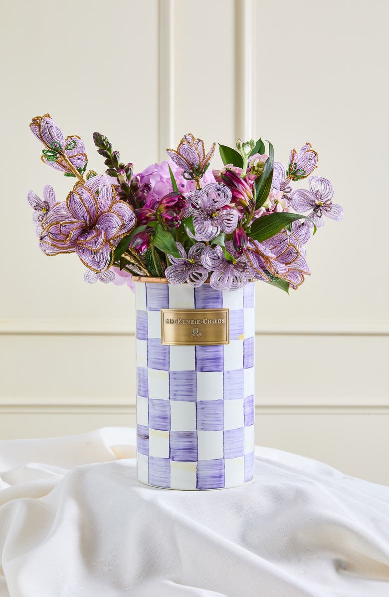 MACKENZIE CHILDS Purple Pansy Beaded Flower Stems, Alternate, color, Purple