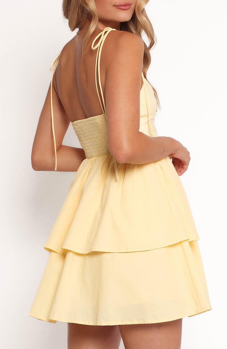 Petal & Pup Aeliana Tiered Minidress, Alternate, color, Yellow