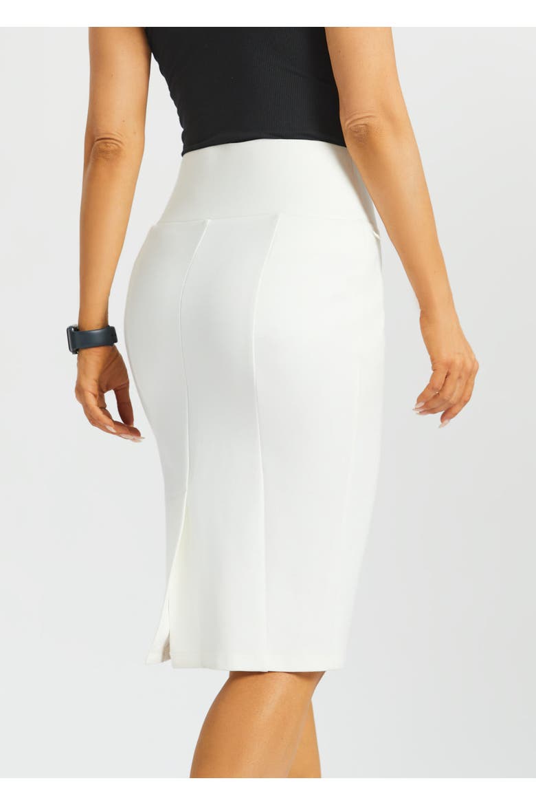 Power Down High Waist Pencil Skirt, Alternate, color, Star White