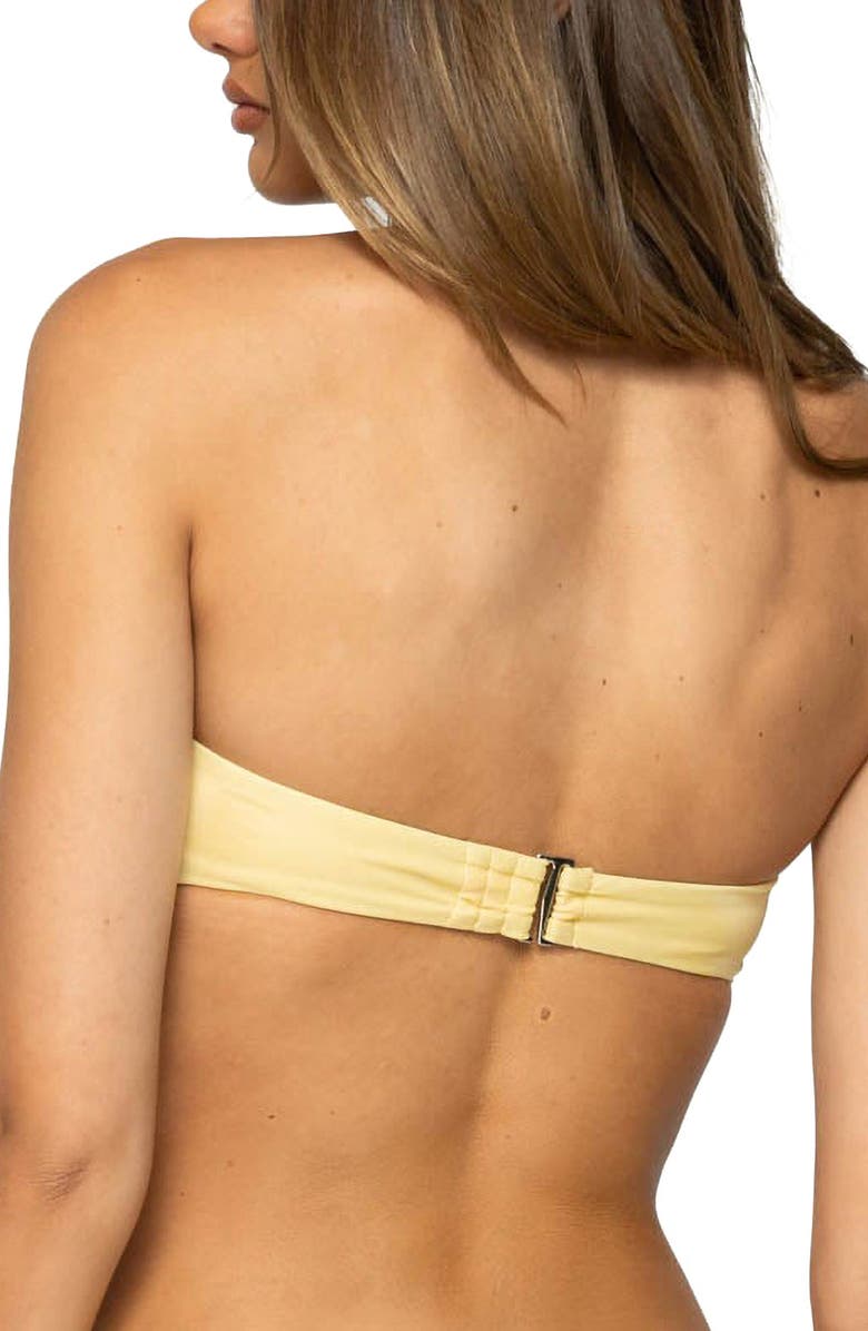 EDIKTED Anais Bandeau Bikini Top, Alternate, color, Yellow