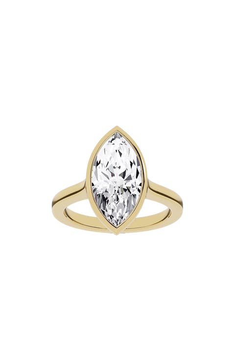 18K Gold Marquise Lab Created Diamond Solitaire Ring - 4.0 ctw (Nordstrom Exclusive)