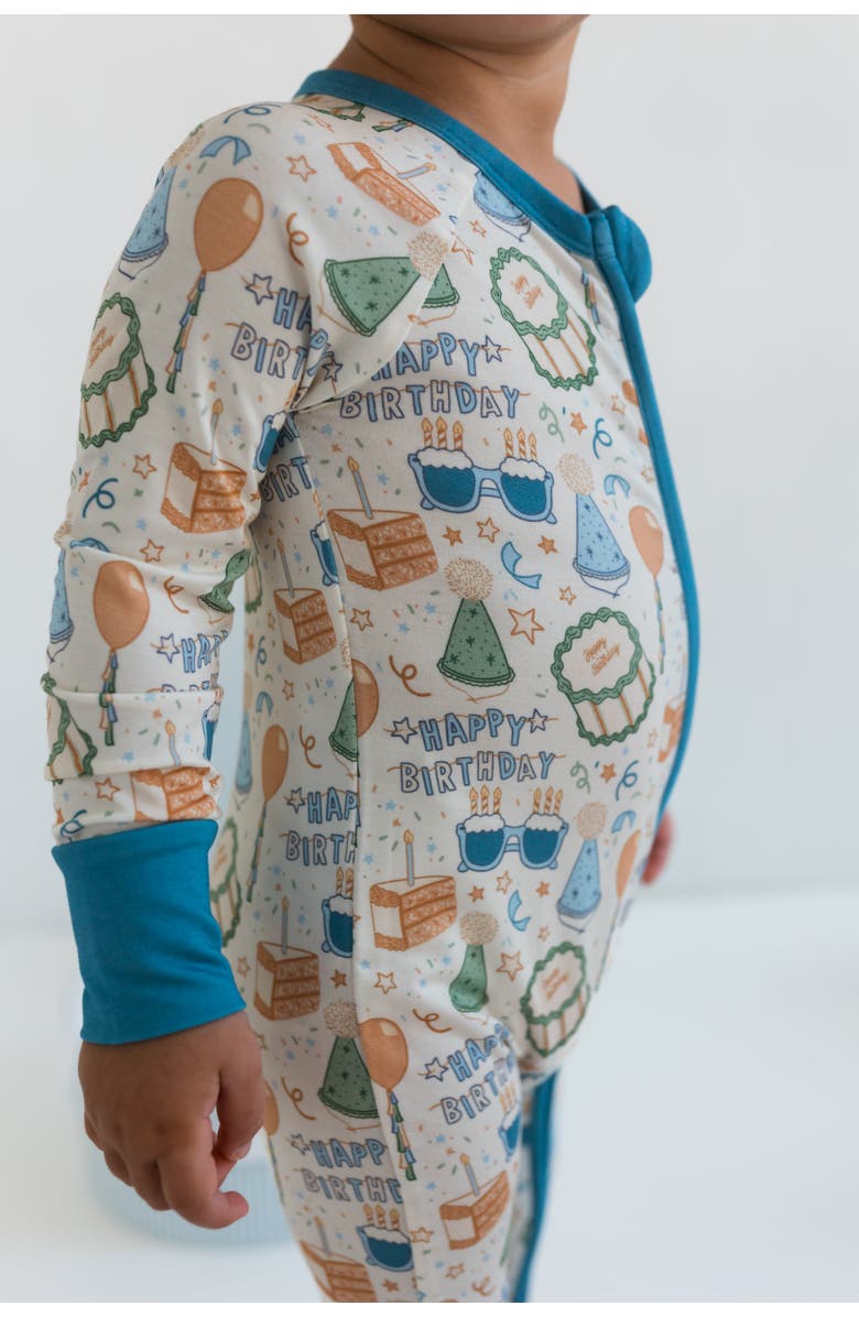 In My Jammers Birthday Zipper Romper, Alternate, color, Cream