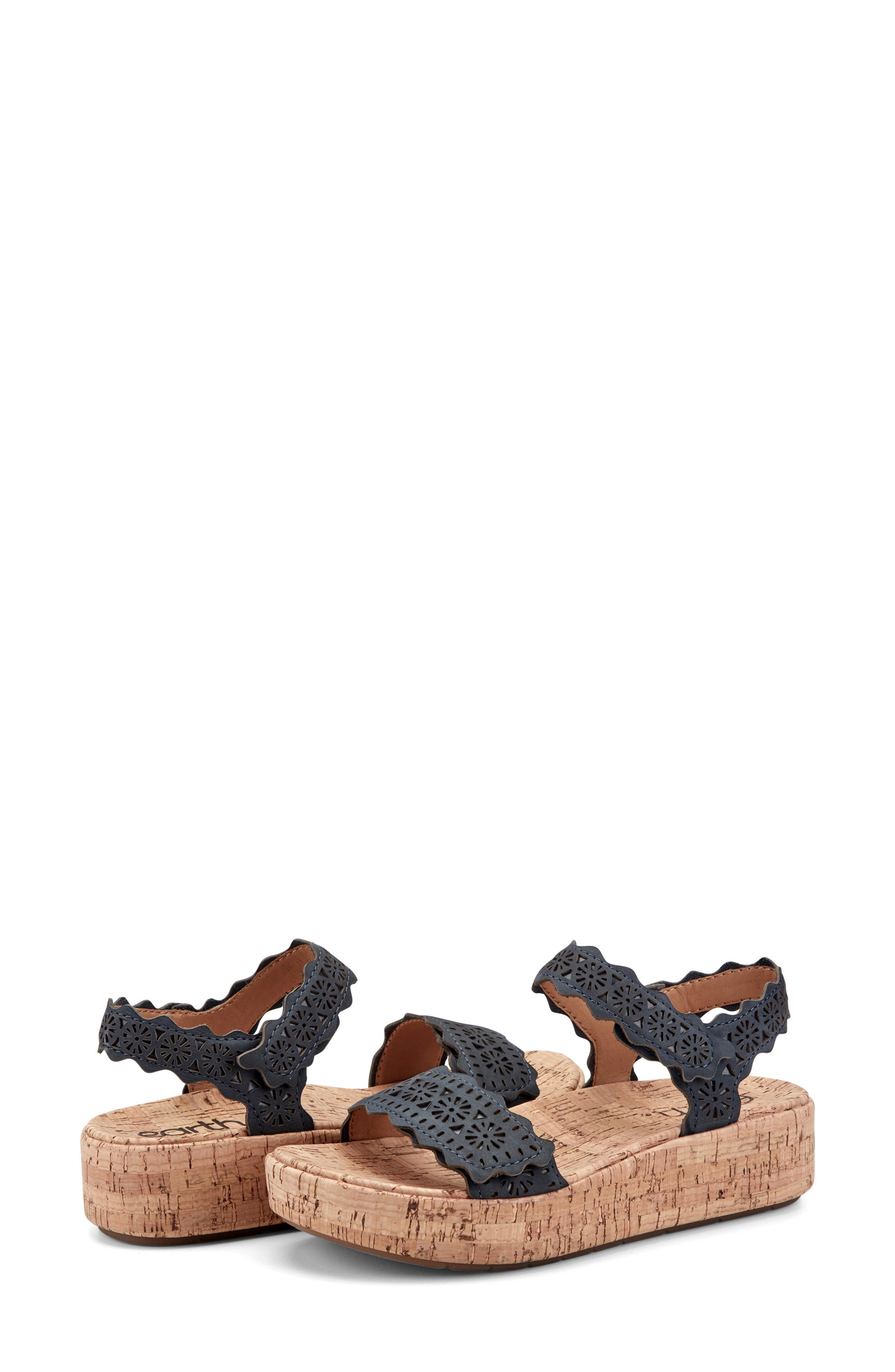 Slata Ankle Strap Platform Sandal, Alternate, color, DARK BLUE