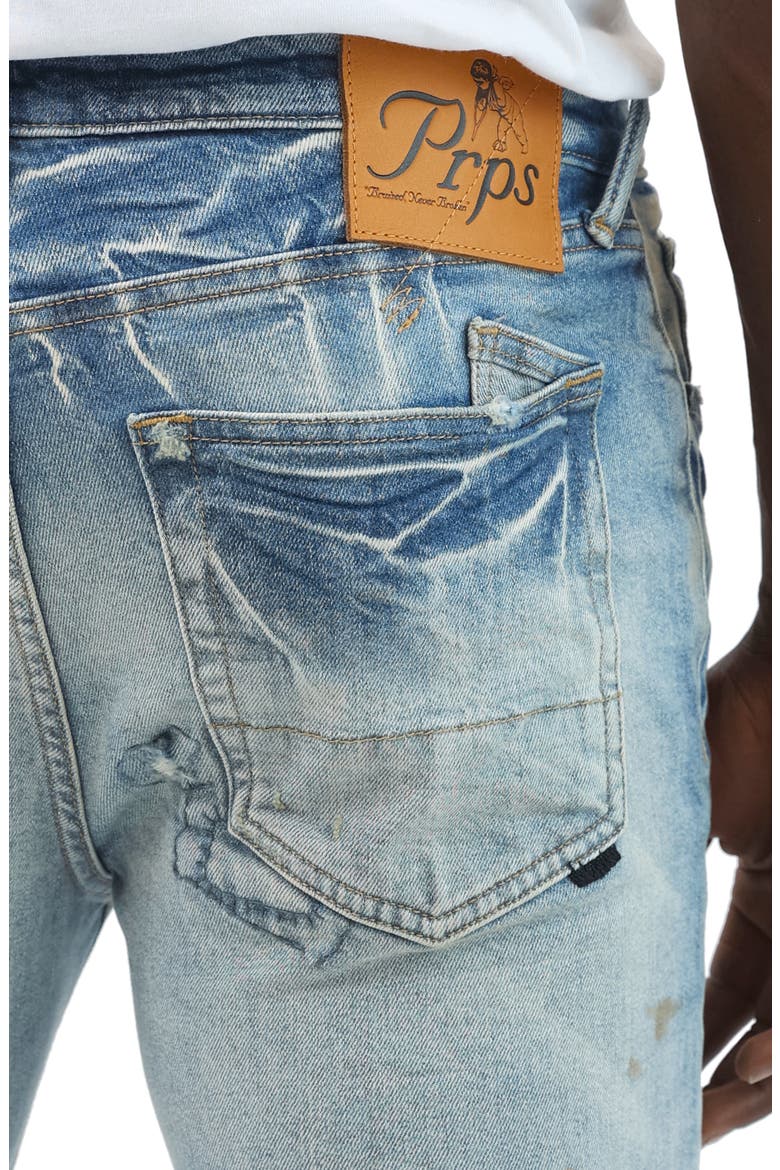 Zoom Skinny Fit Stretch Rip & Repair Jeans, Alternate, color, LIGHT INDIGO
