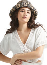 Brixton Redding Packable Straw Bucket Hat