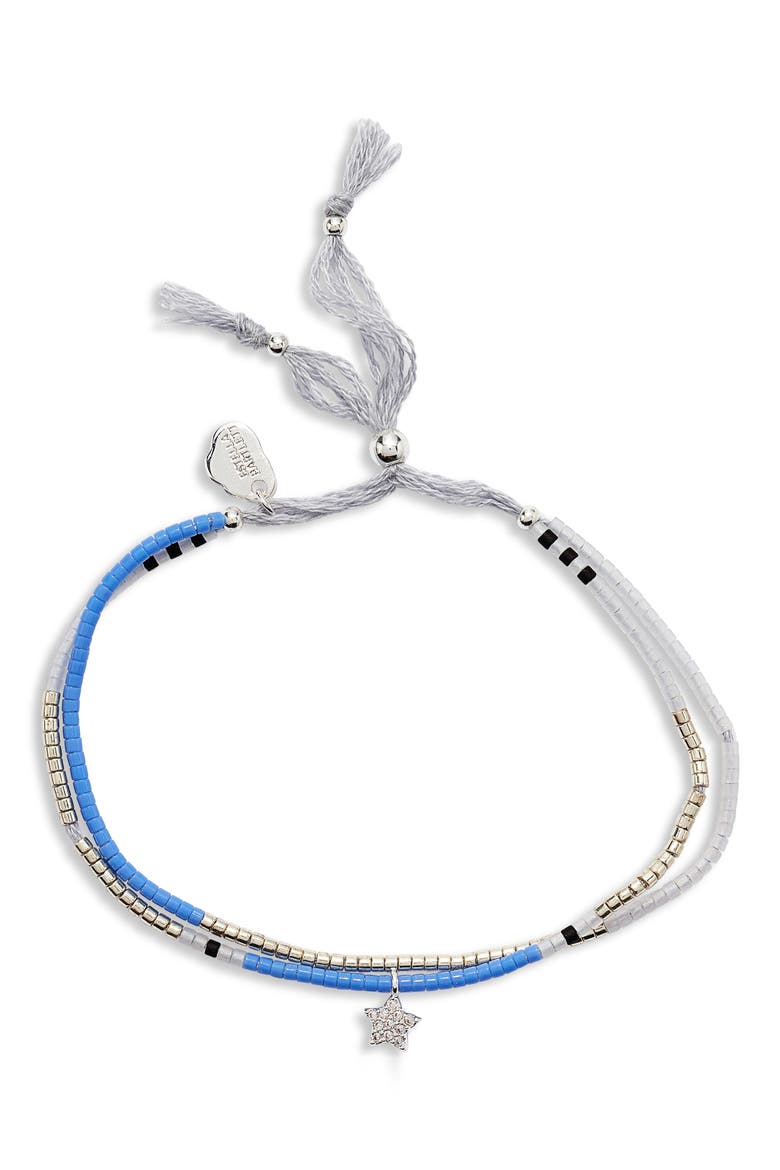 Phoebe Seed Bead Bracelet, Main, color, SILVER