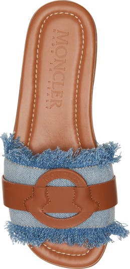 サンダル・ミュール MONCLER Bell Slides Moncler Bell Leather Slides | Neutrals | FARFETCH