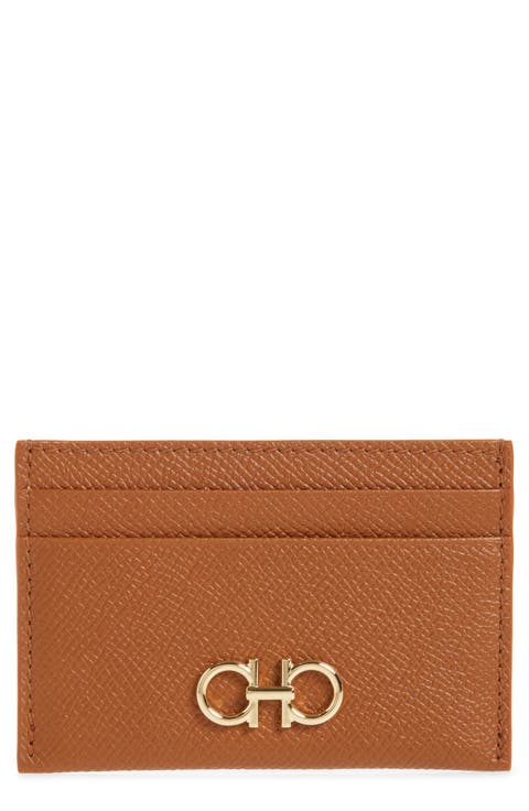 Gancini Leather Card Case