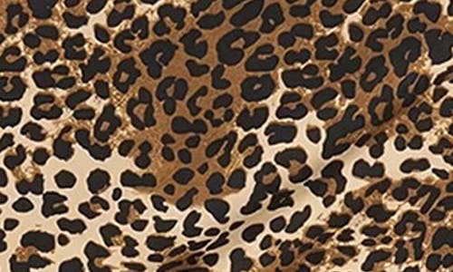 Shop Bebe Square Neck Animal Print Midi Dress In Cheetah