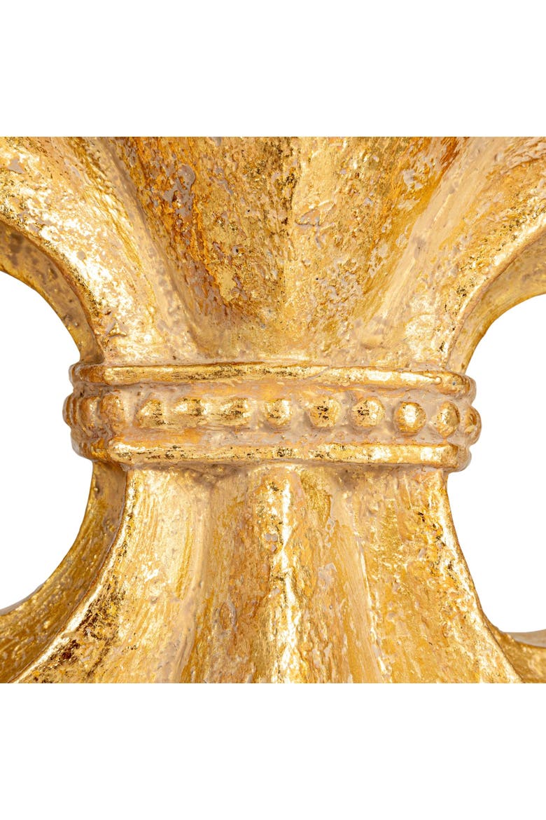 Decorative Fleur de Lis Resin Bookends, Gold, Alternate, color, Gold