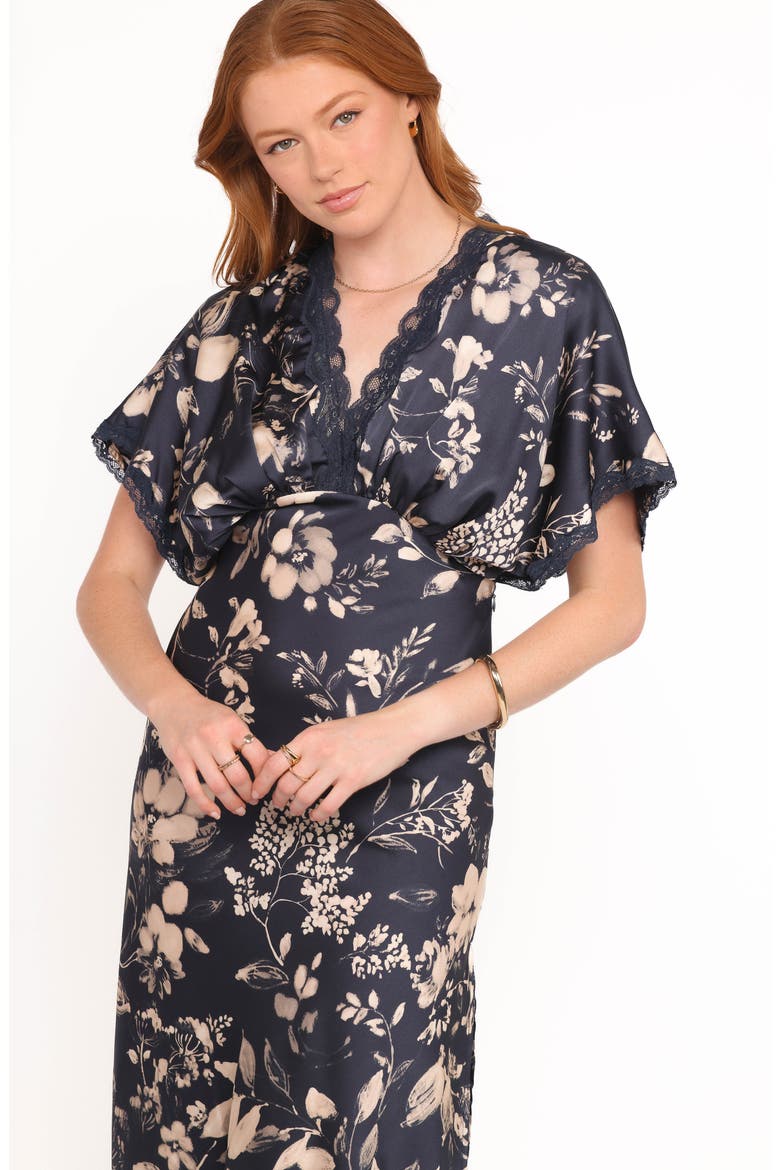 Laurent Floral Dress, Alternate, color, BLACK CREAM FLORAL