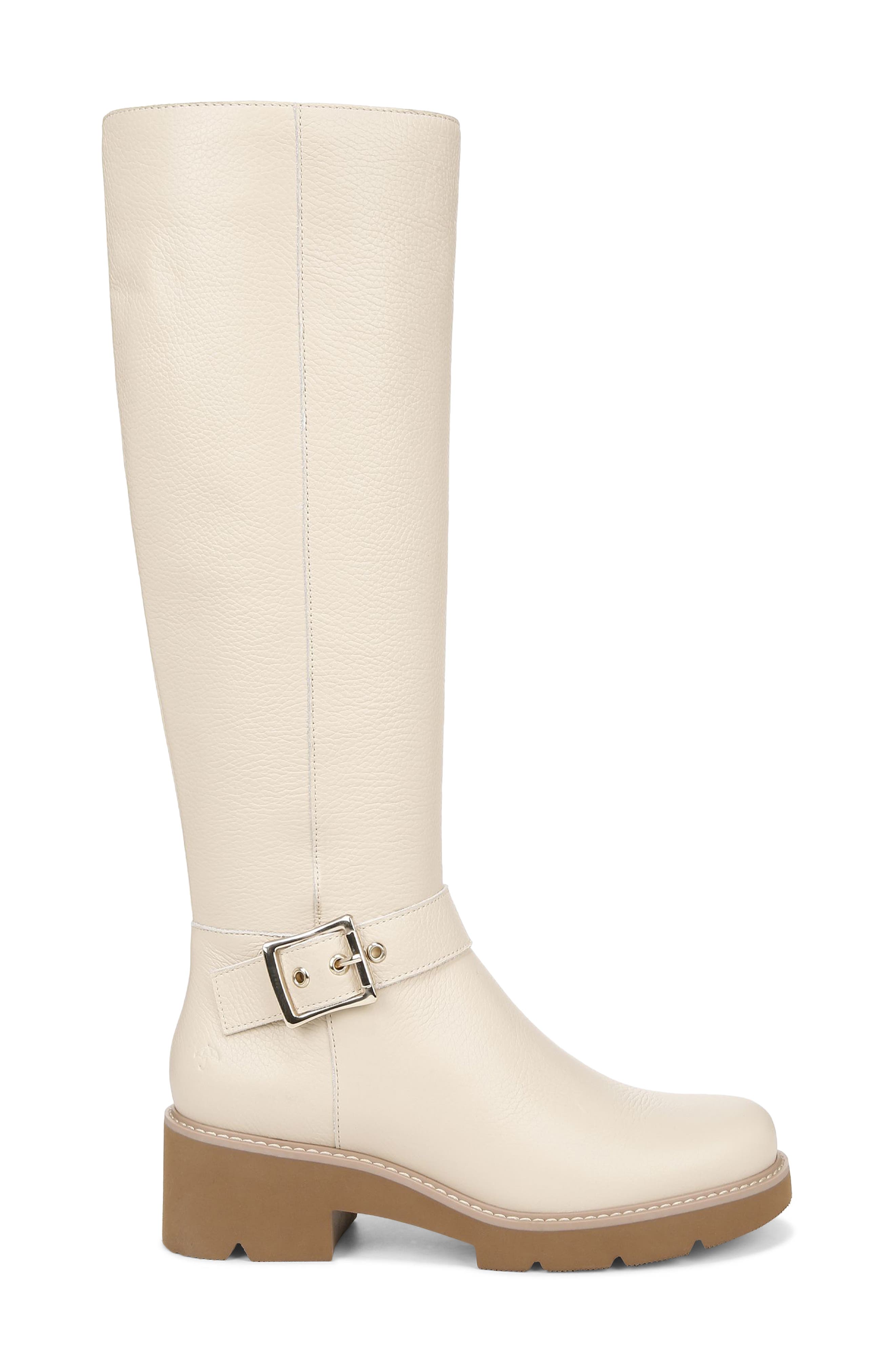 Naturalizer Darry Water Repellent Knee High Boot, Alternate, color, Porcelain Beige Leather