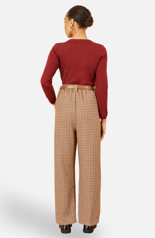 Yumi Check Wide Leg Pants In Multi