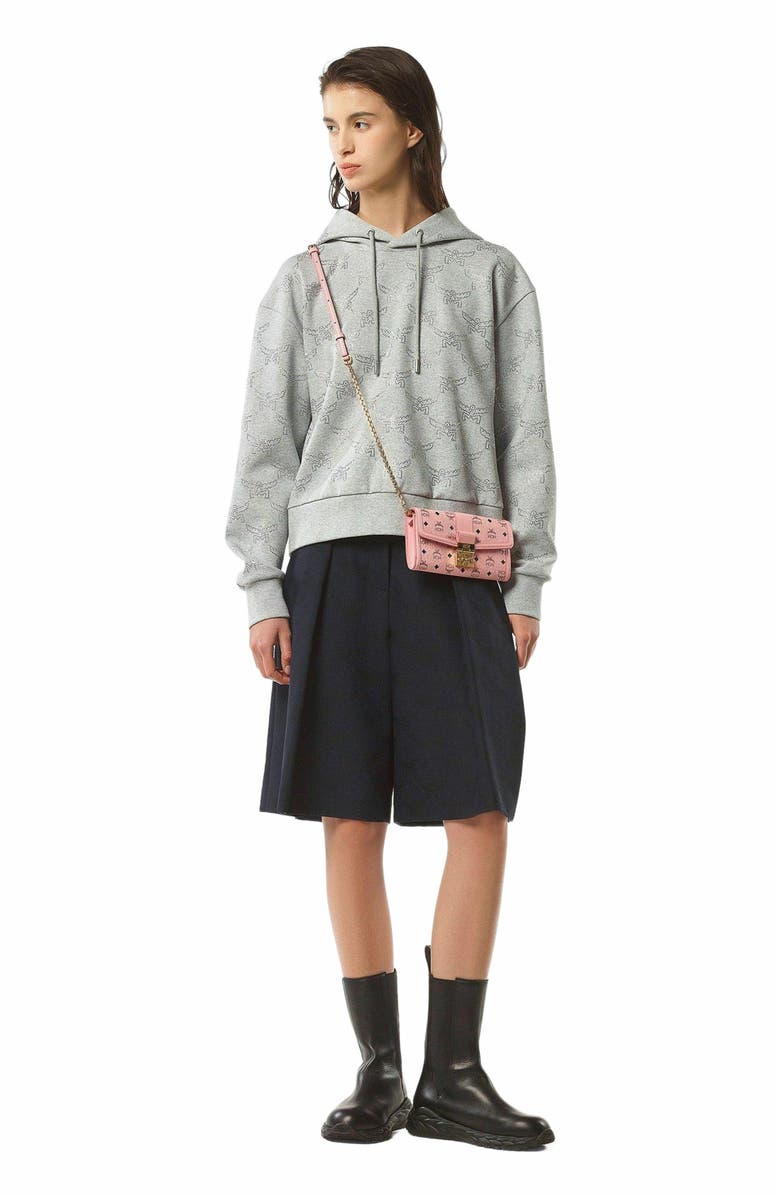 MCM Tracy Chain Wallet in Visetos, Alternate, color, Pink