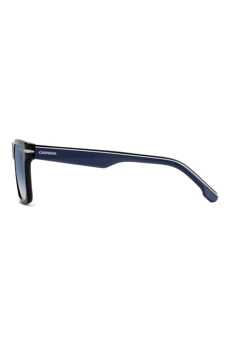 55mm Gradient Rectangular Flat Top Sunglasses, Alternate, color, BLACK BLUE/ DK BLUE SF