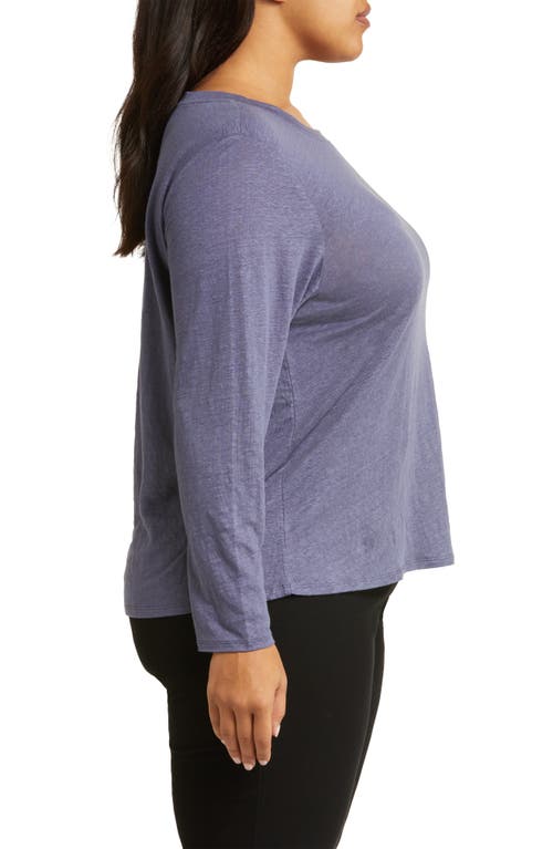 Eileen Fisher Long-sleeve Organic Linen Jersey Tee