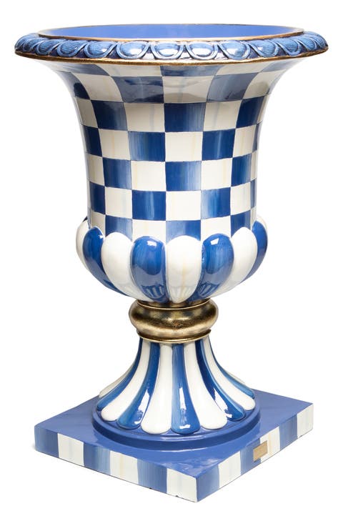 Royal Check Pedestal Urn
