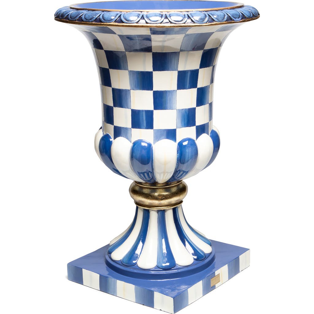 Mackenzie-childs Mackenzie Childs Royal Check Pedestal Urn