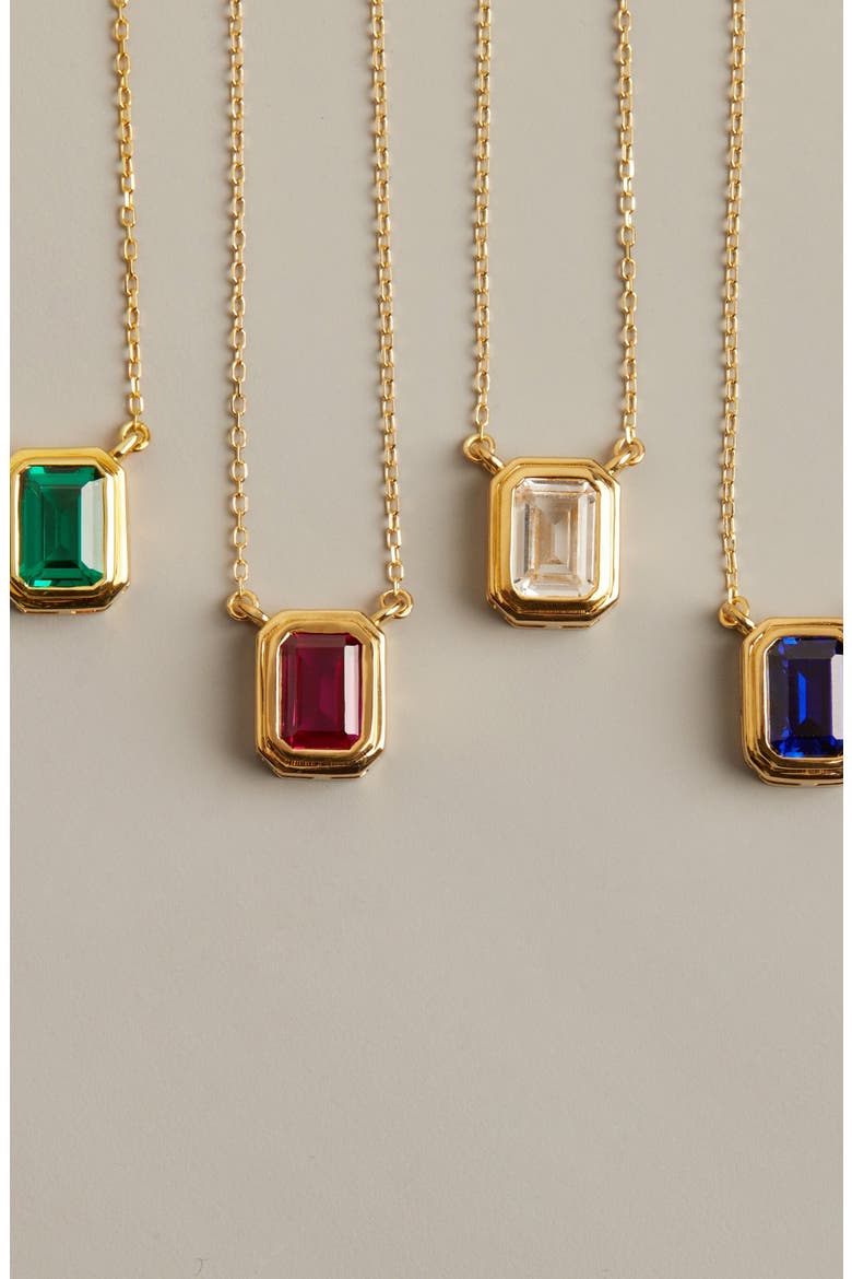 Lab Grown Blue Sapphire Heirloom Necklace, Alternate, color, Yellow