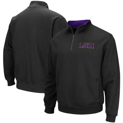 Men's Colosseum Black LSU Tigers Big & Tall Tortugas Quarter-Zip Jacket