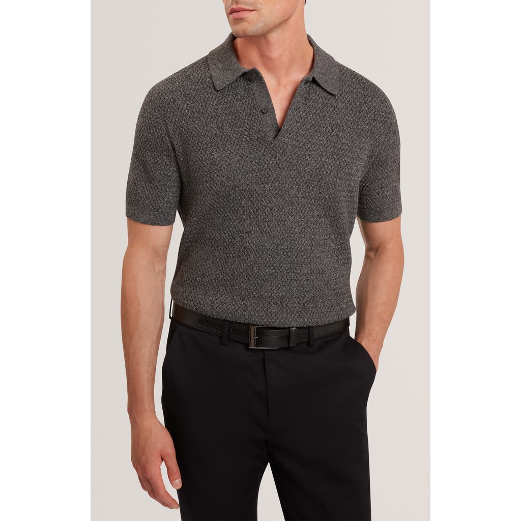 Ted Baker Janko Textured Polo In Gray