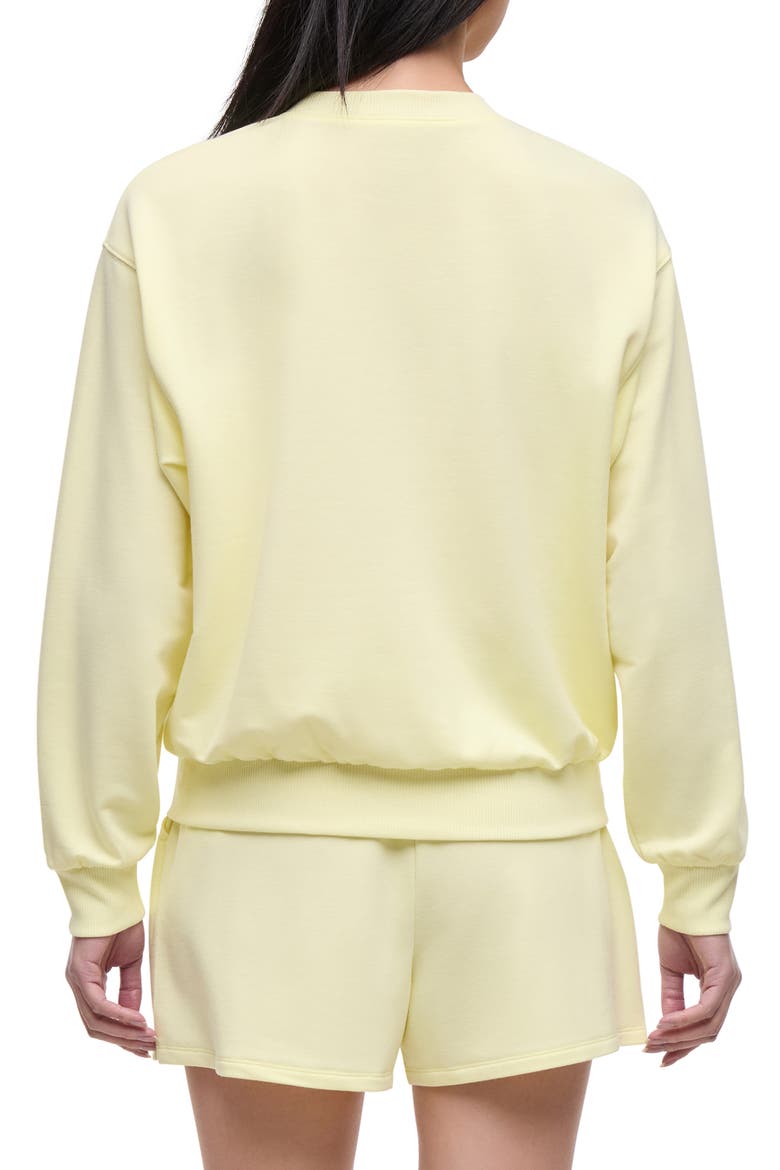 Sigh Sleep Sweatshirt & Shorts Set, Alternate, color, WAX YELLOW