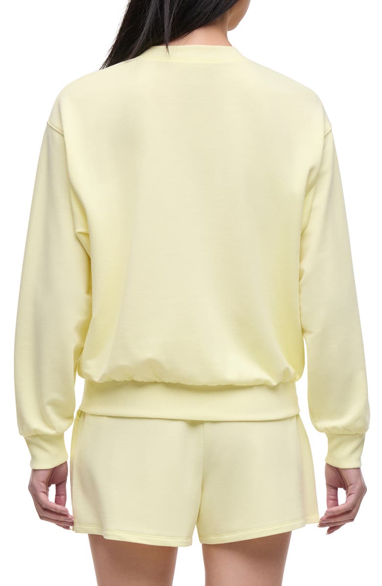 Wildfox Sigh Sleep Sweatshirt & Shorts Set, Alternate, color, Wax Yellow