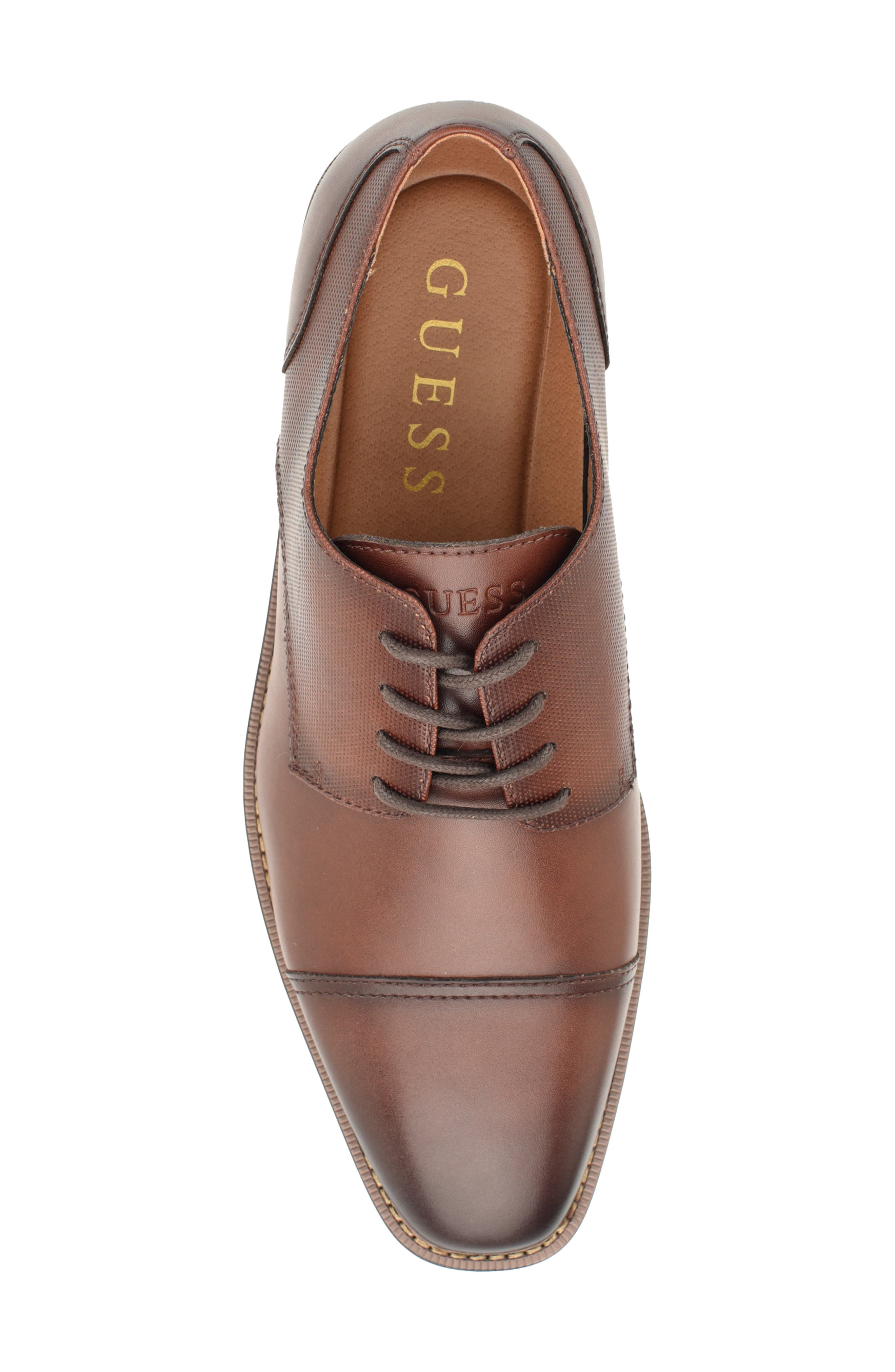 Momyr Faux Leather Cap Toe Oxford, Alternate, color, COGNAC
