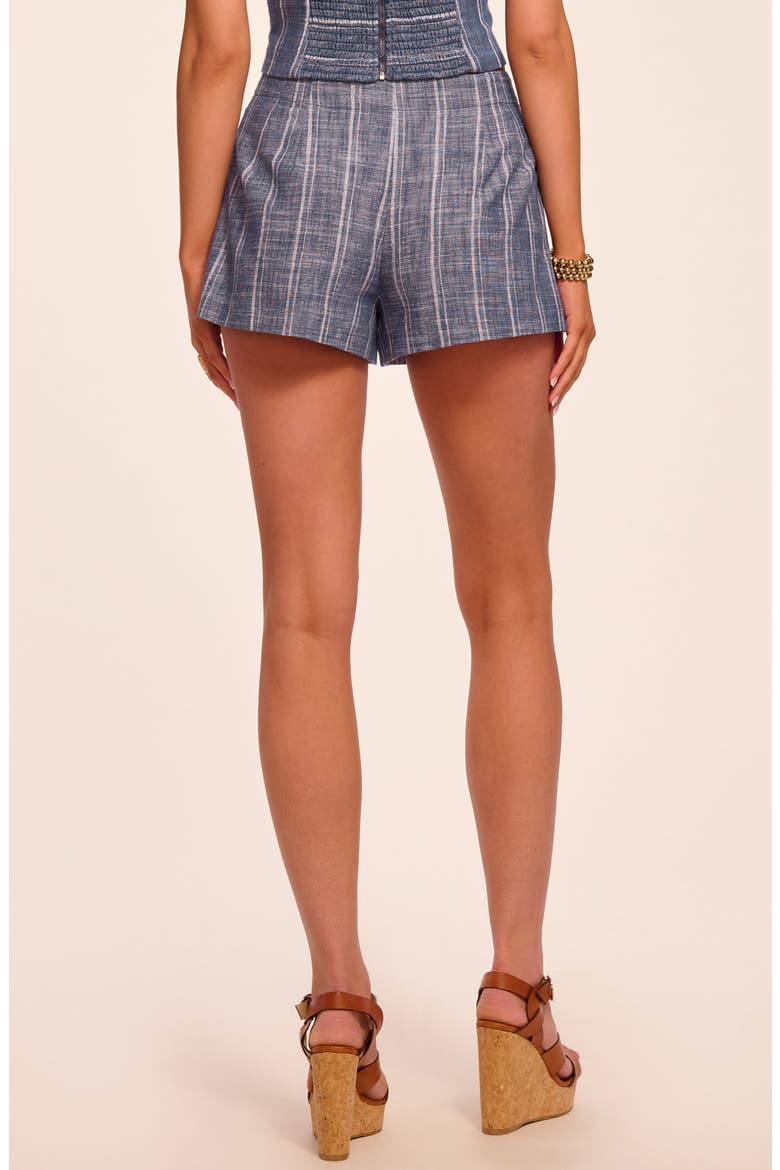 Bernadette Stripe Cotton Blend Shorts, Alternate, color, INDIGO STRIPE