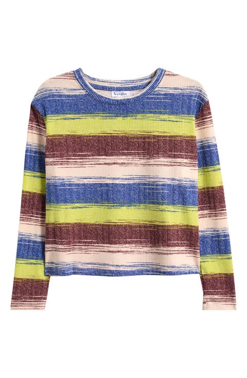 Kids' Print Long Sleeve Boxy T-Shirt (Big Kid)