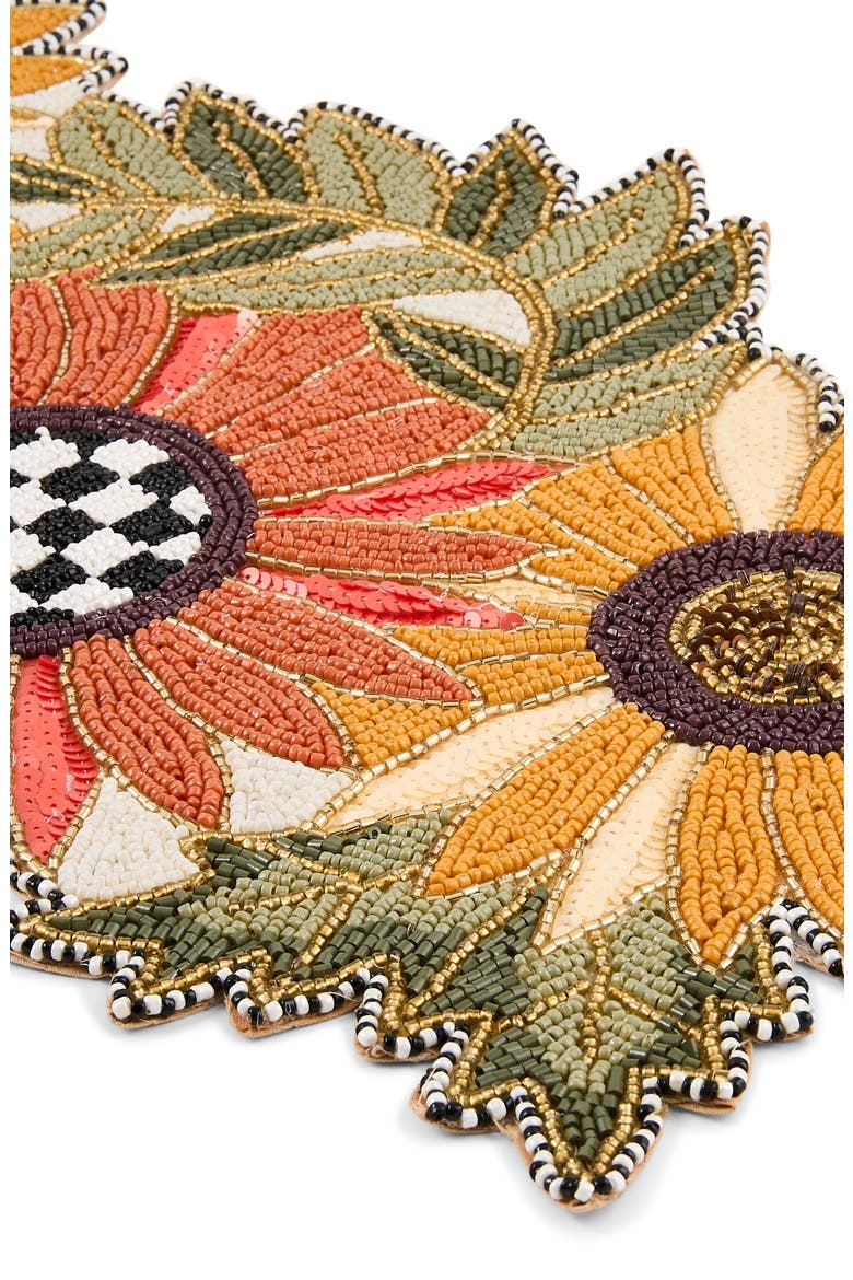 Sunflower Beaded Table Runner, Alternate, color, YELLOW