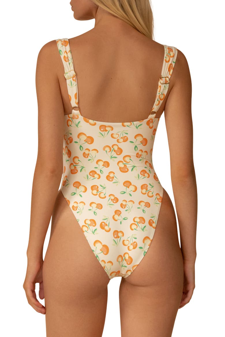 Cherry Sherbet Petal Underwire One-Piece Swimsuit, Alternate, color, CHERRY SHERBET