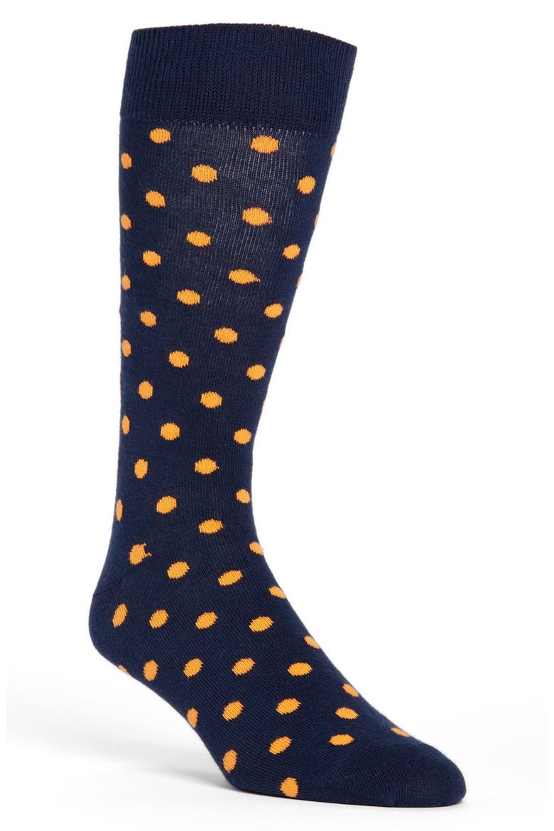 Dot Socks, Main, color, NAVY