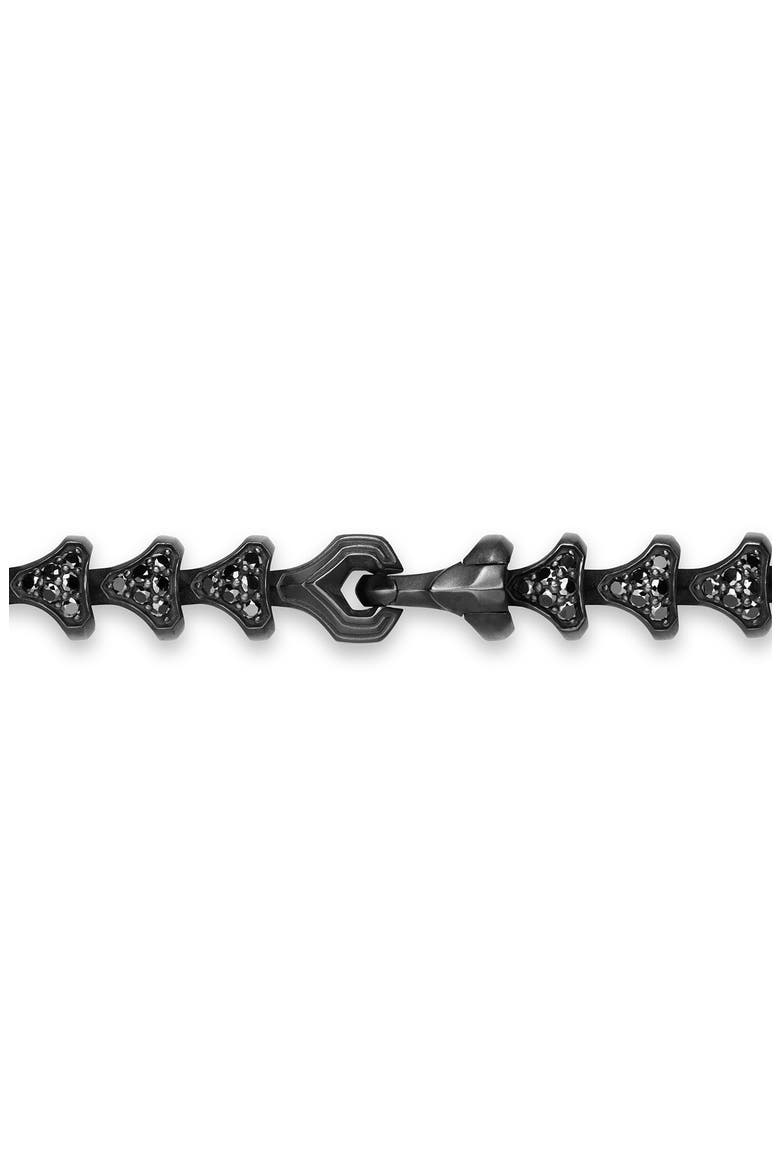 Men's Armory Link Necklace, Black Titanium with Black Diamonds, 7.5mm, Alternate, color, ALTERNATIVE MATERIAL