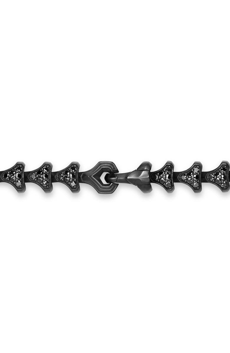 David Yurman Men's Armory Link Necklace, Black Titanium with Black Diamonds, 7.5mm, Alternate, color, Alternative Material