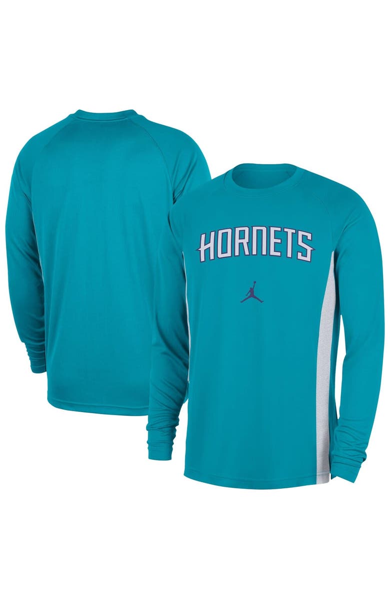Jordan Brand Men's Jordan Brand Teal Charlotte Hornets 2025/26 Authentic Pre-Game Legend Dri-FIT Long Sleeve Shooting Shirt, Main, color, Teal
