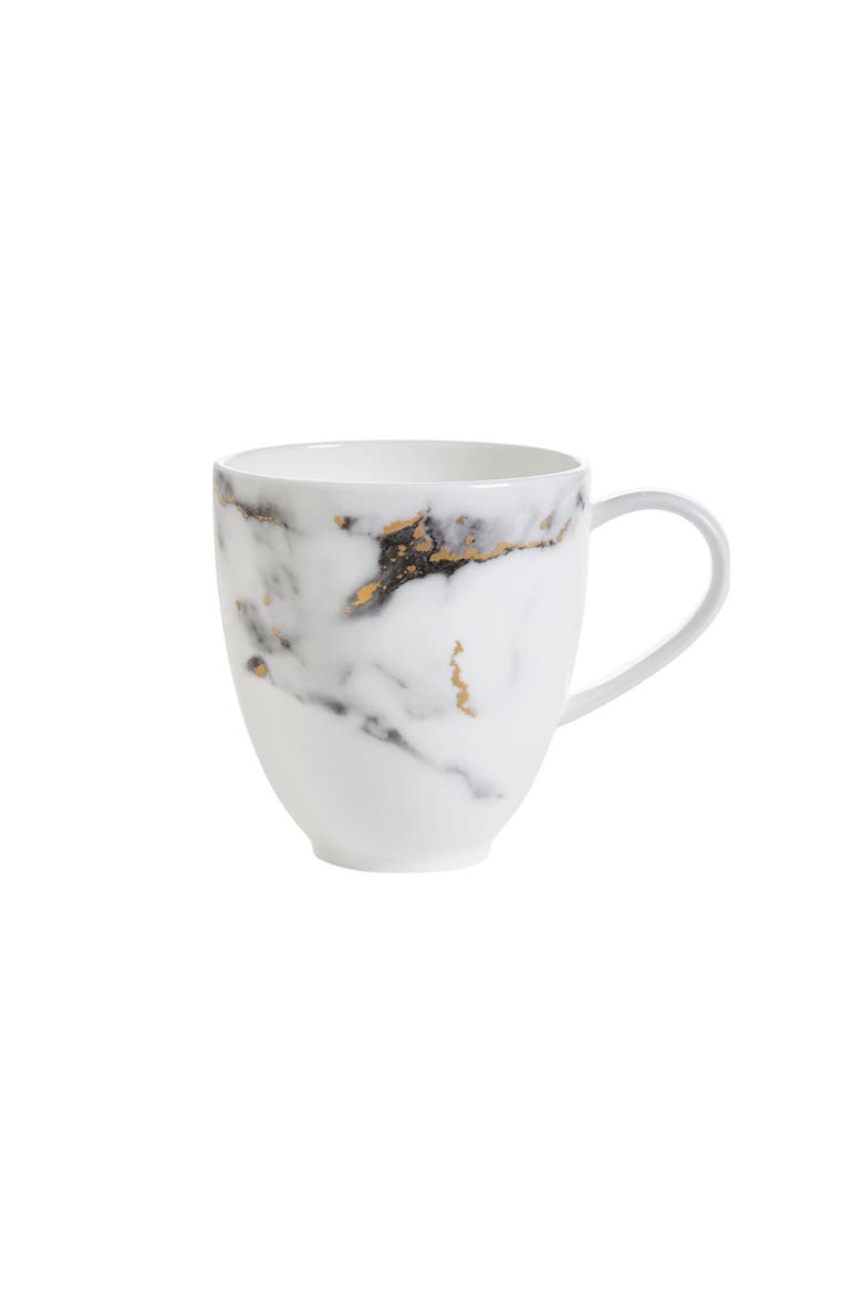 Marble Venice Fog Barrel Mug, Set of 2, Alternate, color, White
