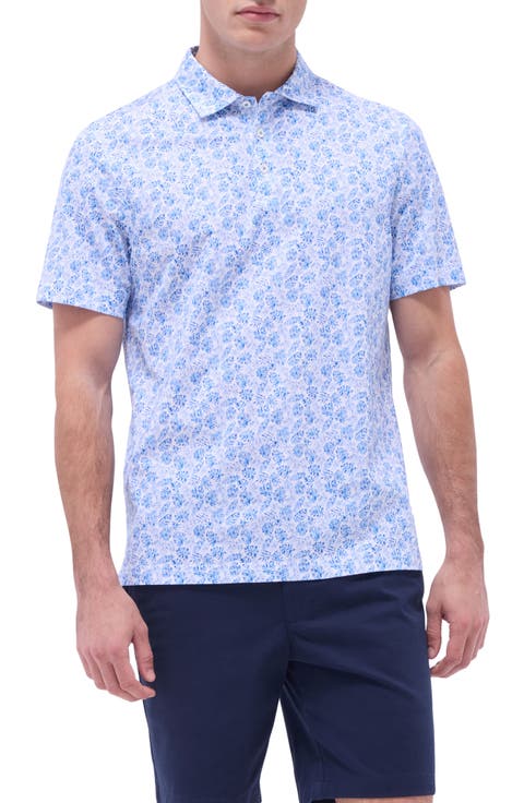 Victor OoohCotton® Leaf Print Polo