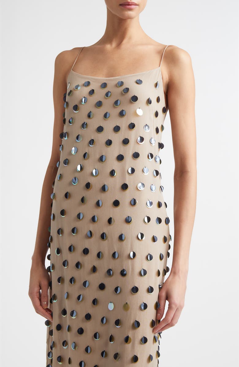 Lela Rose Paillette Embroidered Georgette Slipdress, Alternate, color, 