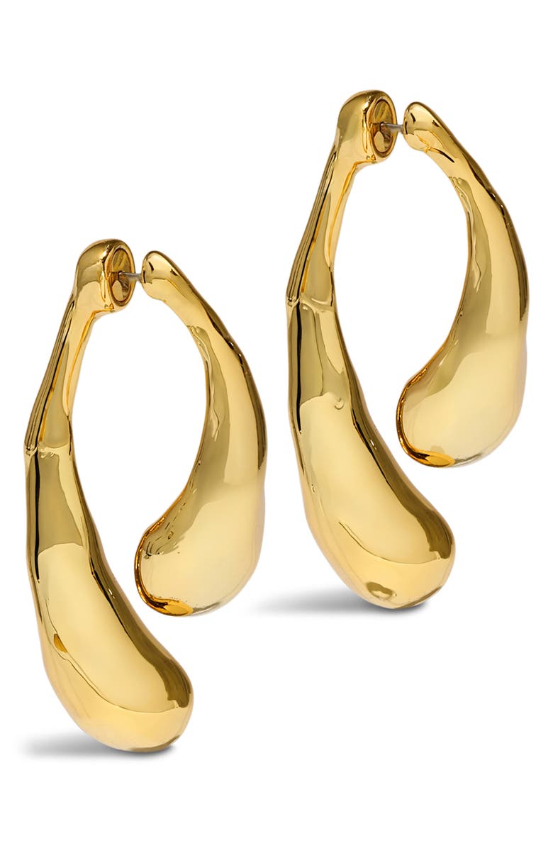 Alexis Bittar Molten Front/Back Earrings, Main, color, Gold